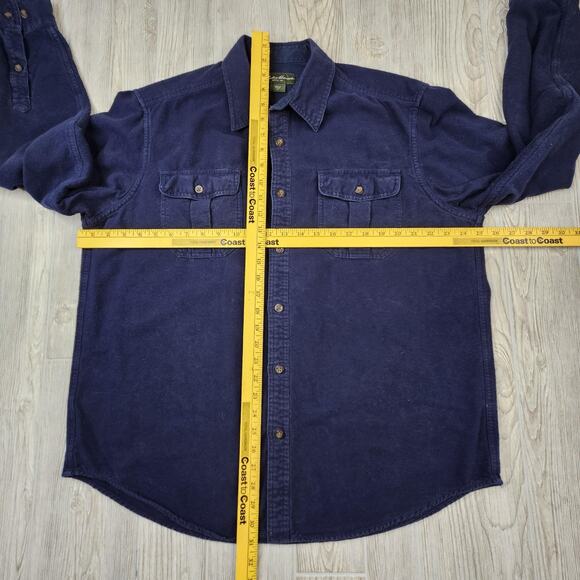 Eddie Bauer Shirt Mens XL Blue Flannel Long Sleeve Button Up Pockets Casual - Picture 2 of 5